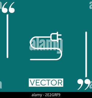 electricity vector icon Linear icon. Editable stroke line Stock Vector
