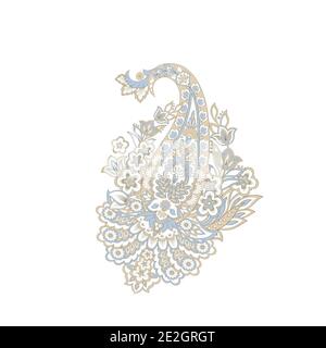 Vector Paisley pattern in floral indian style Stock Vector