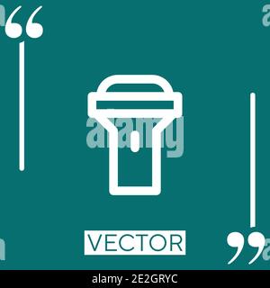 flashlight vector icon Linear icon. Editable stroked line Stock Vector