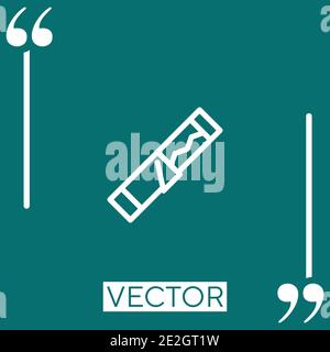 gum wrapped vector icon Linear icon. Editable stroke line Stock Vector