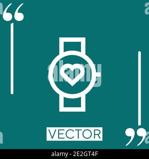 wristwatch vector icon Linear icon. Editable stroked line Stock Vector