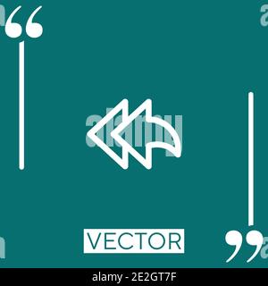reply all vector icon Linear icon. Editable stroke line Stock Vector