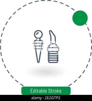 stopper vector icon editable stroke outline icons for web and mobile Stock Vector