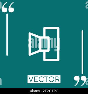 cathode ray tube vector icon Linear icon. Editable stroke line Stock Vector