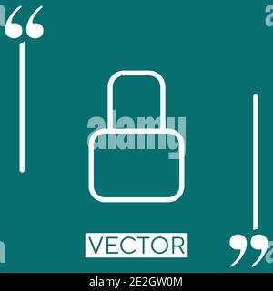 blank closed padlock Linear icon. Editable stroke line Stock Vector