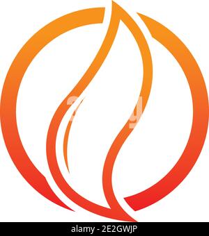 Fire with flame and feuer mit flamme Logo - Vector Stock Vector