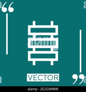 railway vector icon Linear icon. Editable stroked line Stock Vector