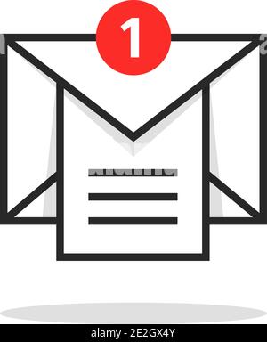 linear email like inbox notice logo Stock Vector