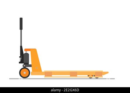 Hand pallet jack lift isolated on white. Stock Vector