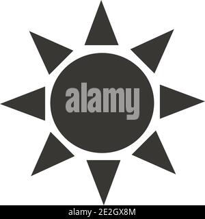 Black Sun Icon Design. Vector Illustration. Stock Vector