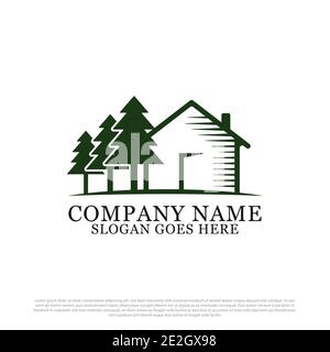 Green House real estate logo design inspiration, best for business and company logo template Stock Vector