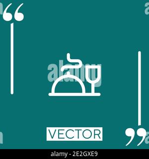 eating vector icon Linear icon. Editable stroked line Stock Vector
