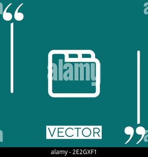 tabs vector icon Linear icon. Editable stroked line Stock Vector