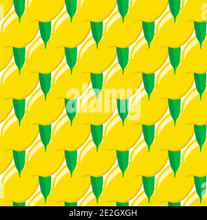Illustration on theme big colored seamless yellow lemon, bright fruit pattern for seal. Fruit pattern consisting of beautiful seamless repeat lemon. S Stock Vector