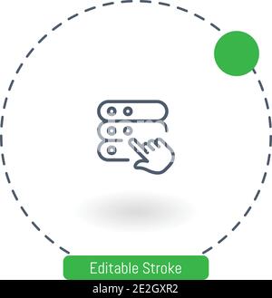 select vector icon editable stroke outline icons for web and mobile Stock Vector