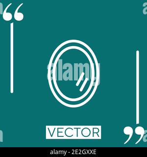 mirror vector icon Linear icon. Editable stroke line Stock Vector
