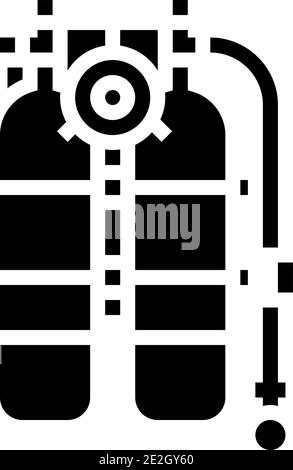 Scuba diving gauge glyph icon, diving and underwater, measure sign ...