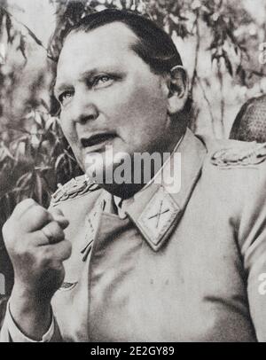 Hermann Wilhelm Göring (1893 – 1946) was a German political and military leader as well as one of the most powerful figures in the Nazi Party (NSDAP), Stock Photo