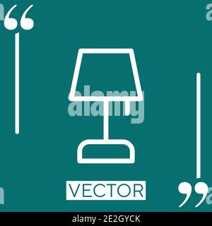 table lamp vector icon Linear icon. Editable stroke line Stock Vector