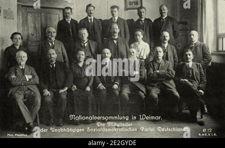 Group shot of candidates from the Independent social democratic party of Germany. Weimar Republic. Germany. 1920s Stock Photo