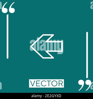 left vector icon Linear icon. Editable stroked line Stock Vector