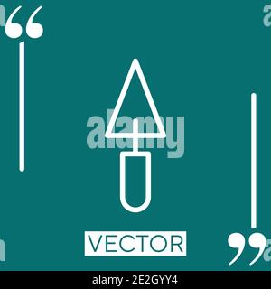 triangular shovel outline vector icon Linear icon. Editable stroke line Stock Vector
