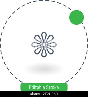 release pedal vector icon editable stroke outline icons for web and mobile Stock Vector