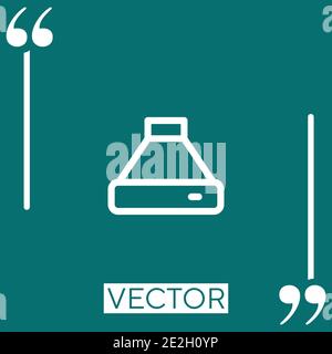 extractor hood vector icon Linear icon. Editable stroke line Stock Vector