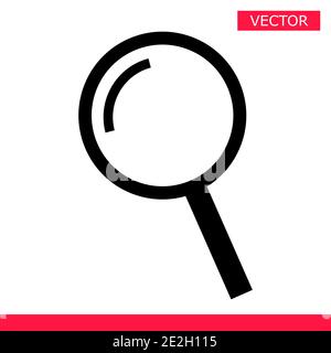 Magnifier icon sign cursor vector illustration flat style design isolated on gray background. Searching or zooming tool symbol magnifying glass icon. Stock Vector