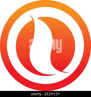 Fire with flame and feuer mit flamme Logo - Vector Stock Vector