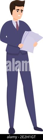 Contract agent icon. Cartoon of contract agent vector icon for web design isolated on white background Stock Vector