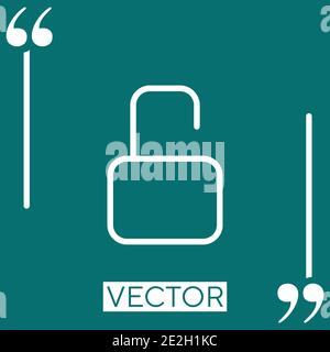unlocked security Linear icon. Editable stroke line Stock Vector