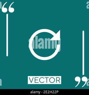 refresh vector icon Linear icon. Editable stroke line Stock Vector