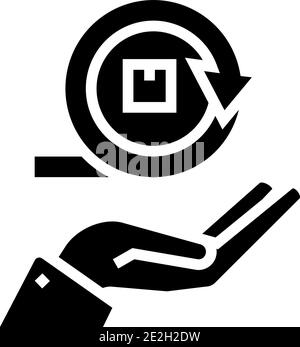 hand hold circular economy process line icon vector illustration Stock ...