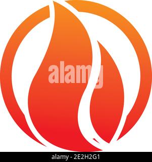 Fire with flame and feuer mit flamme Logo - Vector Stock Vector