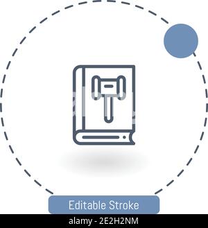 code of conduct vector icon editable stroke outline icons for web and mobile Stock Vector