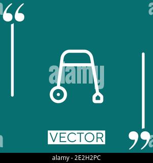 walker vector icon Linear icon. Editable stroked line Stock Vector