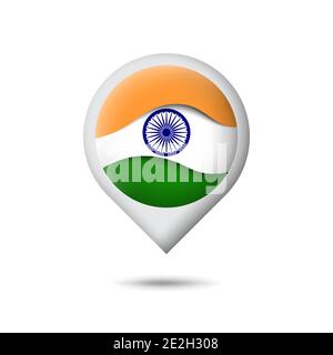 Abstract vector tricolor of Indian flag. Republic day of India ...