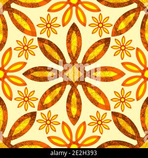 Grunge Floral Seamless Stock Vector
