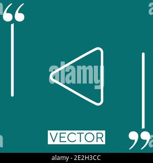 left vector icon Linear icon. Editable stroked line Stock Vector
