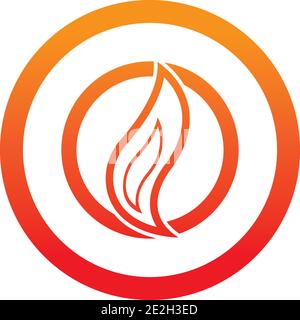 Fire with flame and feuer mit flamme Logo - Vector Stock Vector