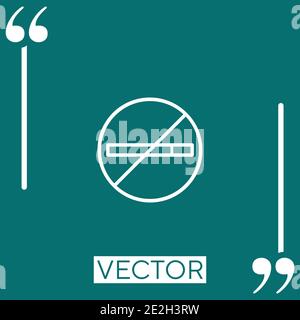no smoking vector icon Linear icon. Editable stroke line Stock Vector