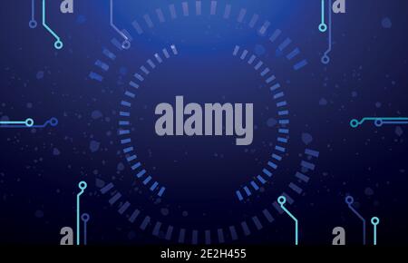 Wide Abstract modern futuristic, technology background. Hi tech digital communication. Stock Vector