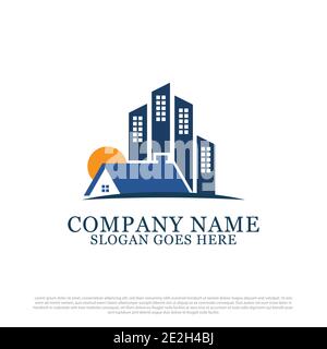 Real Estate Business Logo design inspiration, best for Property Development, and Construction Logo Vector Design template Stock Vector