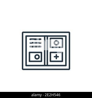 Flags icons outline vector icon. Thin line black flags icons icon, flat vector simple element illustration from editable maps and flags concept isolat Stock Vector