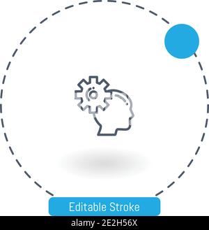 develop vector icon editable stroke outline icons for web and mobile Stock Vector