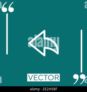 reply vector icon Linear icon. Editable stroke line Stock Vector