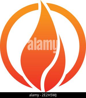Fire with flame and feuer mit flamme Logo - Vector Stock Vector
