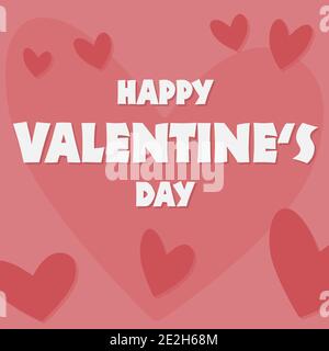 happy valentines day greeting card or social media template vector illustration Stock Vector