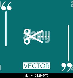 price cut vector icon Linear icon. Editable stroked line Stock Vector